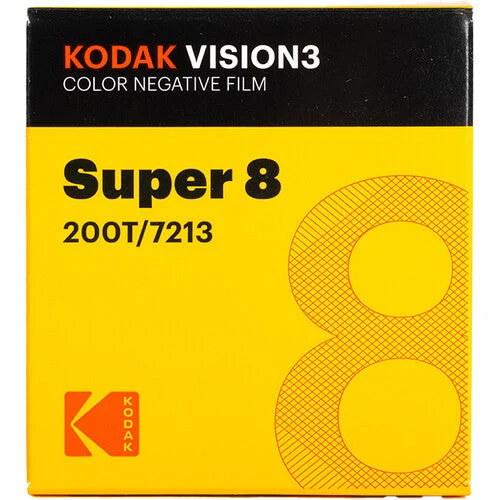 Kodak VISION3 200T Color Negative Film #7213 (Super 8, 50' Roll)