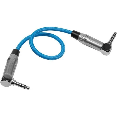 Kondor Blue 3.5mm to 3.5mm Right-Angle Timecode Audio Cable (10”)