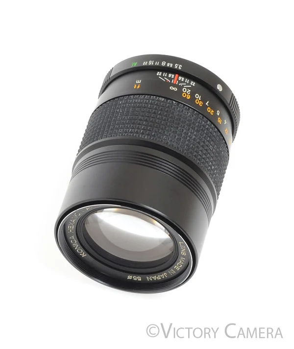 Konica Hexanon AR 135mm f3.5 Manual Focus Lens w/ Case [EXC+]