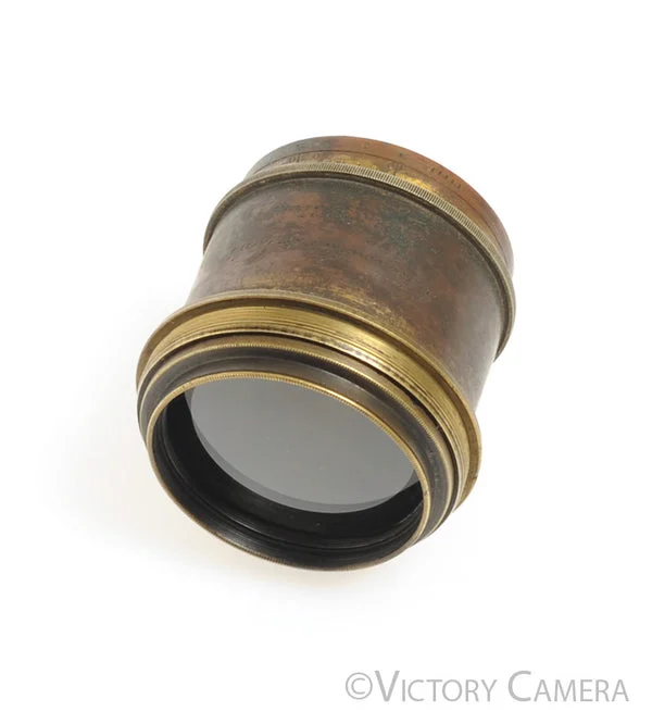 Lancaster and Son's 10" 4x5 View Camera Meniscus Brass Lens [EXC+]