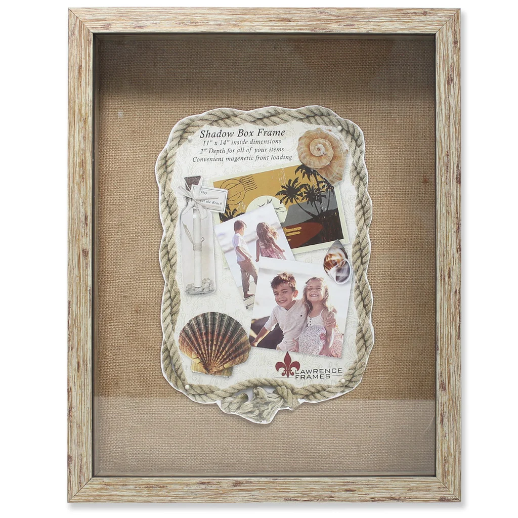 Lawrence Frames Natural Front Hinged Shadow Box