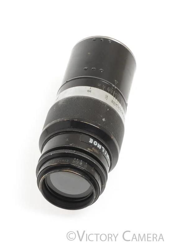 Leica 13.5cm 135mm f4.5 Uncoated Hektor Leica LTM Black Brass Lens -Slight Haze- [Good]