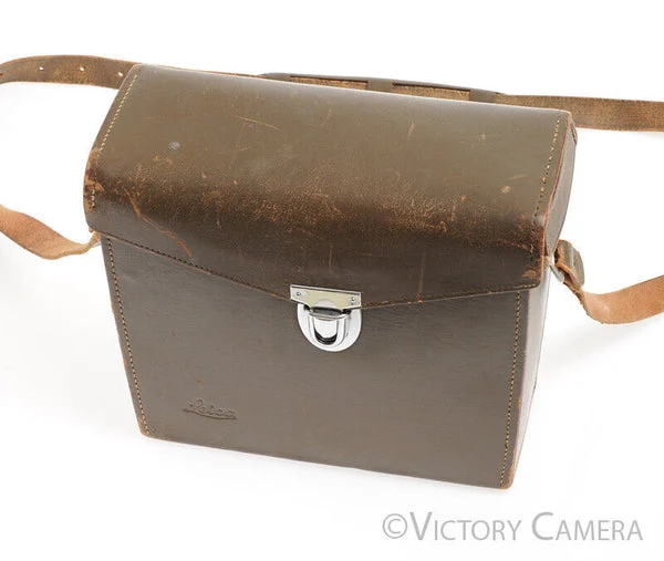 Leica M Vintage Camera System Brown / Green Case (~8" x 7" x 3.5") [EXC-]