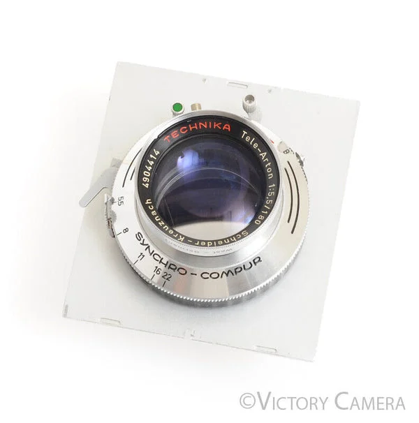 Linhof Schneider-Kreuznach Tele-Arton 180mm f5.5 Lens in Synchro-Compur for 6x9 [EXC+]