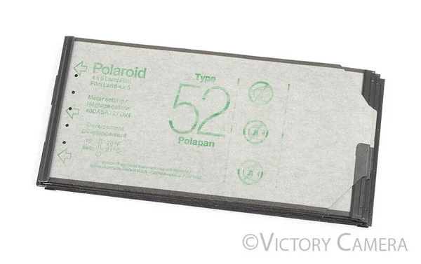 Lot of Six Expired Polaroid 4x5 Film Type 52 & Type 54 -Date Unknown- [AS-IS]