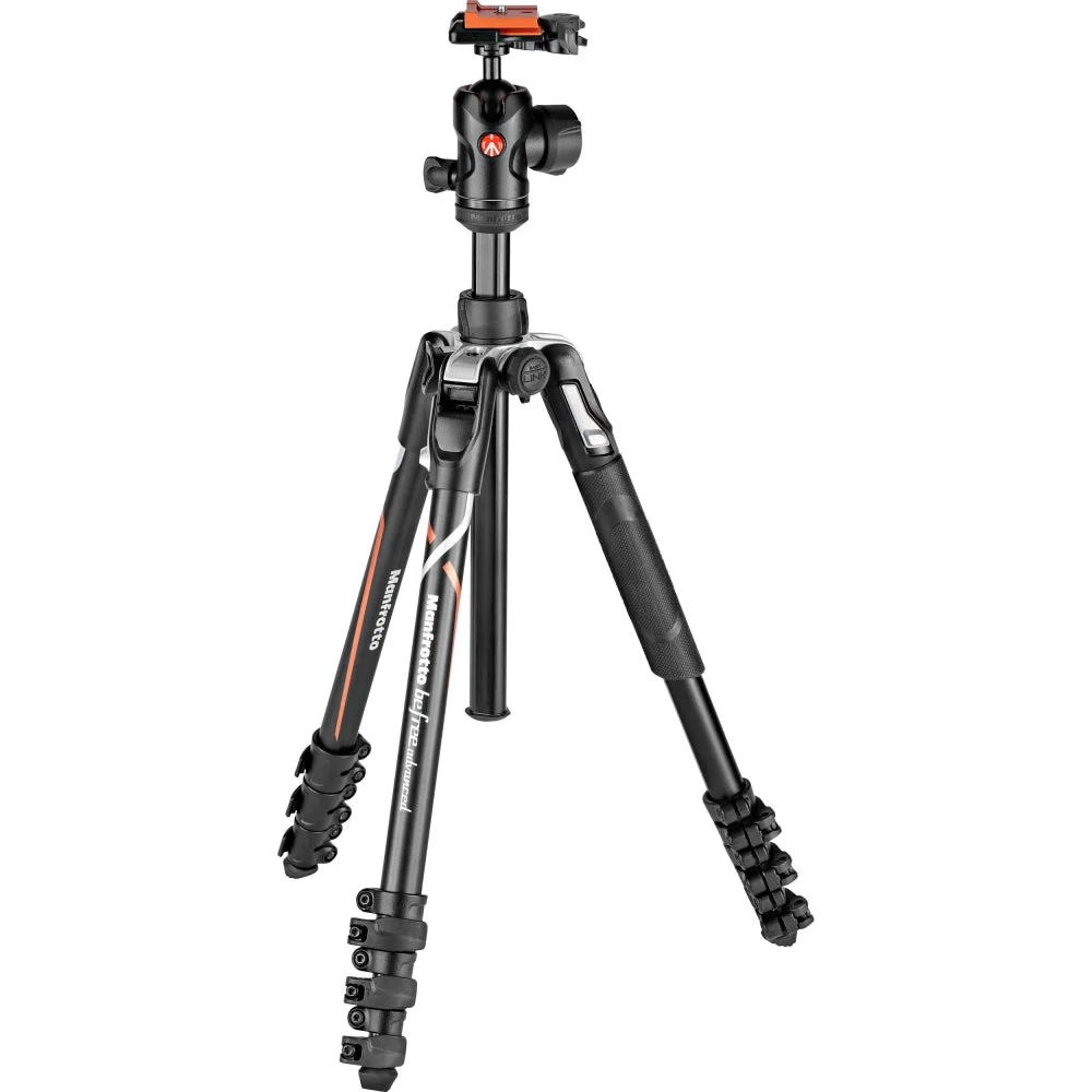 Manfrotto Befree Advanced Travel Aluminum Tripod with 494 Ball Head (Lever Locks, Black)