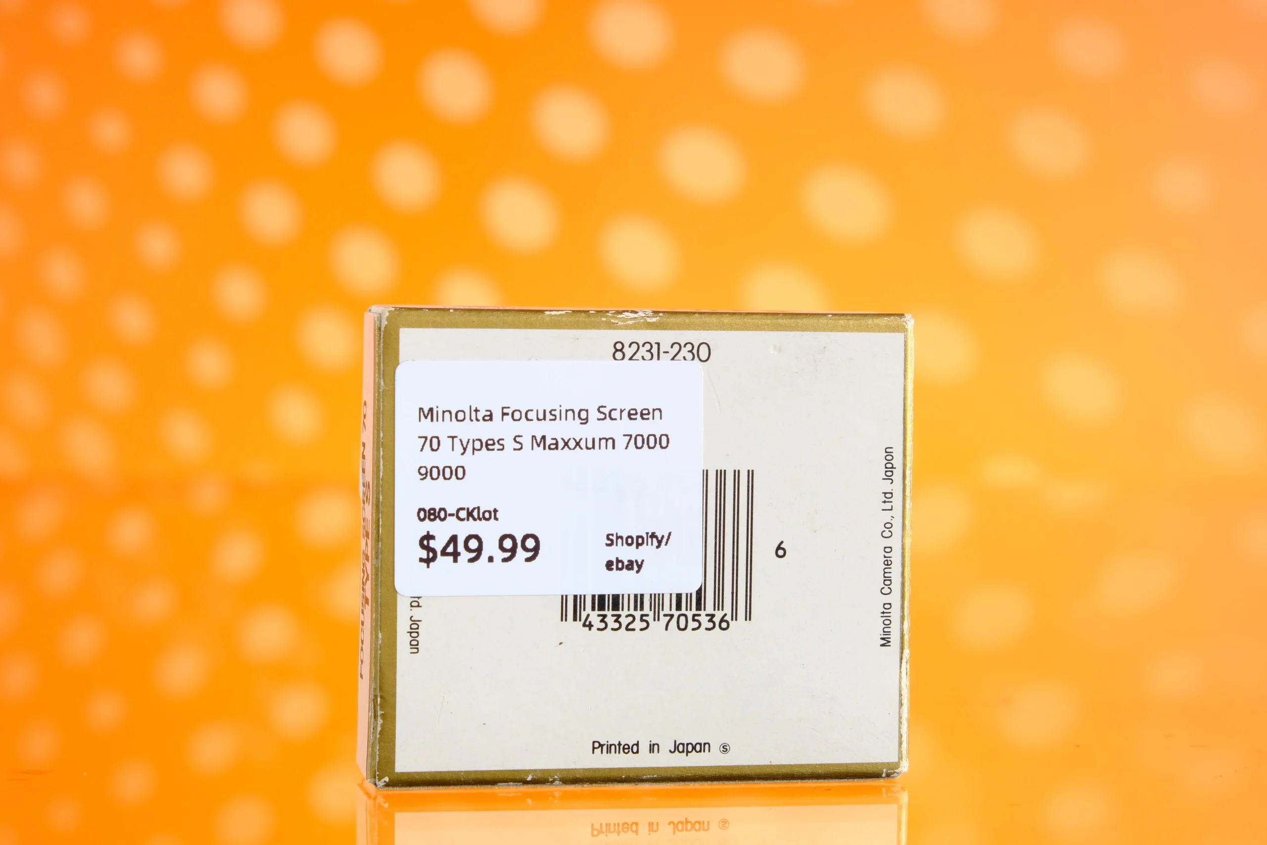 Minolta Focusing Screen 70 Types S Maxxum 7000 9000 PN 8321-230