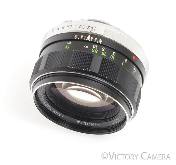 Minolta Rokkor-PF MC 58mm F1.4 Prime Lens -Stiff Focus-