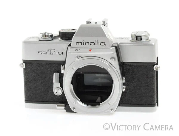 Minolta SRT101 SRT 101 Chrome 35mm Film SLR Camera Body -New Seals- [EXC-]