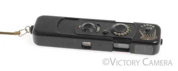 Minox B Rare Black Subminiature Film Spy Camera w/ Case and Chain -Cool- [EXC-]