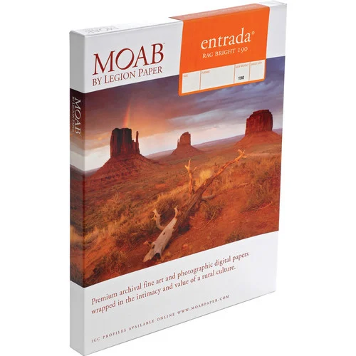 Moab Entrada Rag Bright 190 Paper - 4x6" 50 Sheets