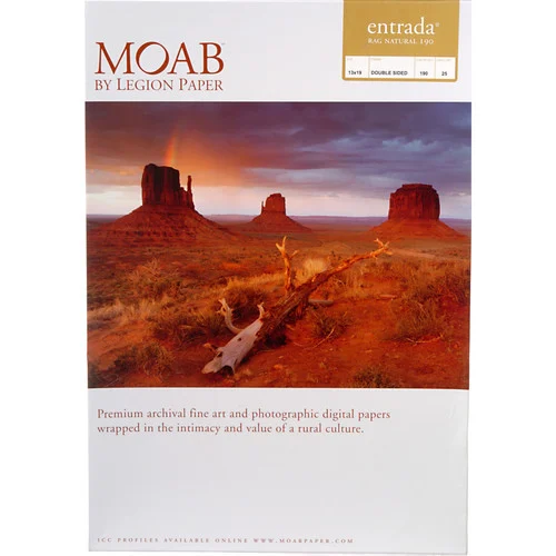 Moab Entrada Rag Natural 190 Paper - 13x19" 25 Sheets