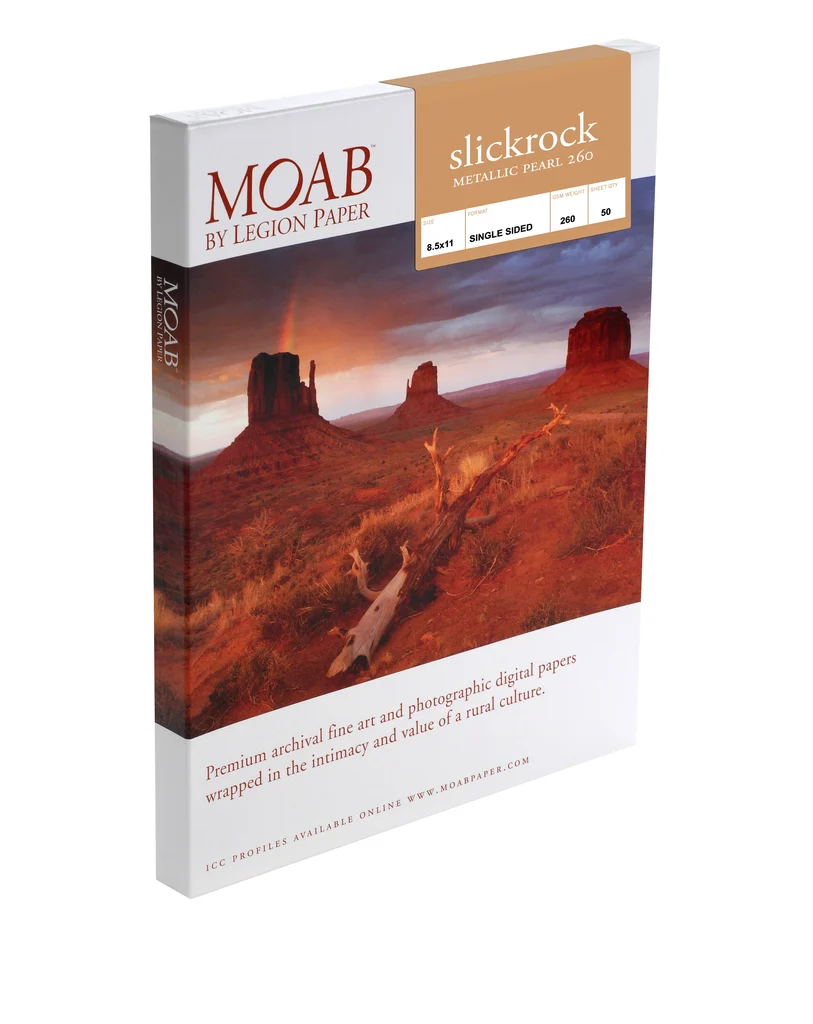 Moab Slickrock Metallic Pearl Paper 260 - 8.5x11 - 25 sheets