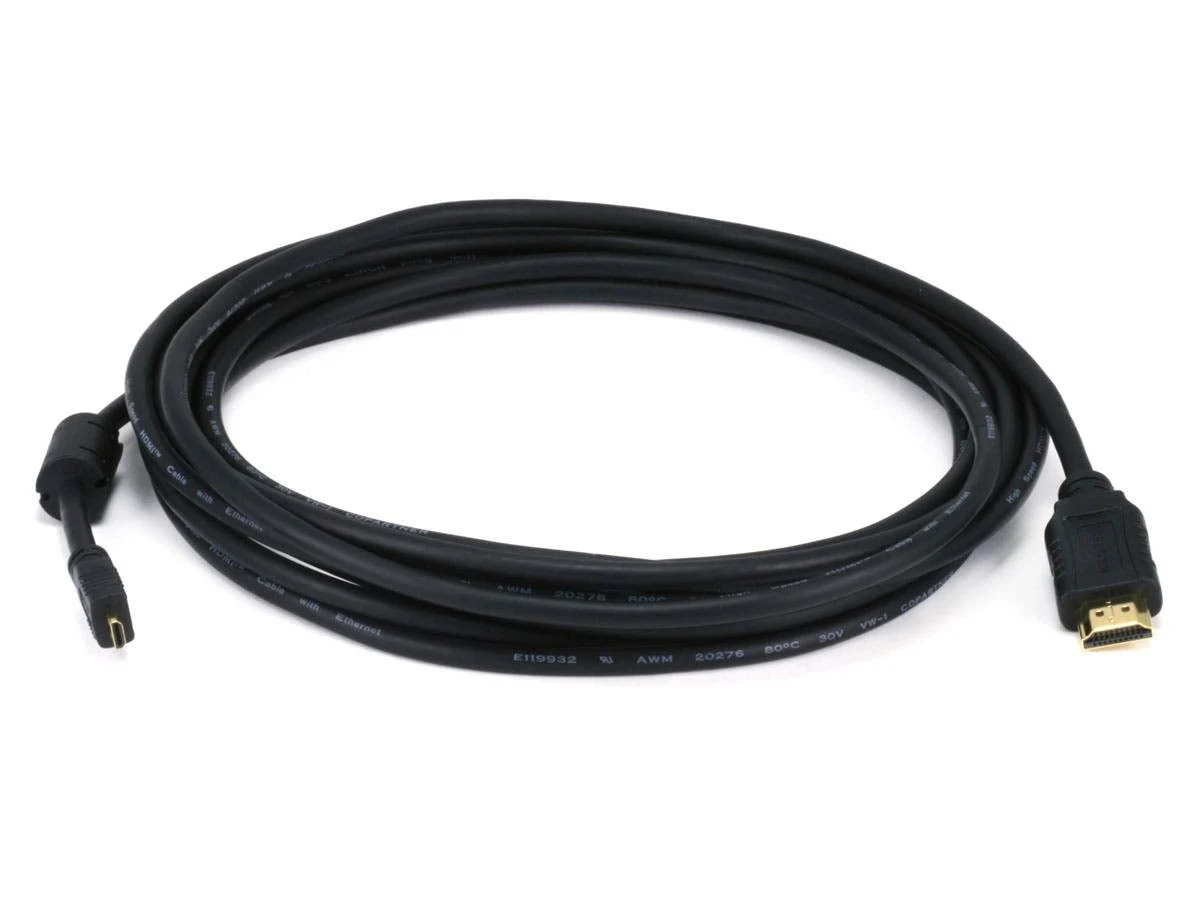 Monoprice HDMI to Micro HDMI 15ft Black