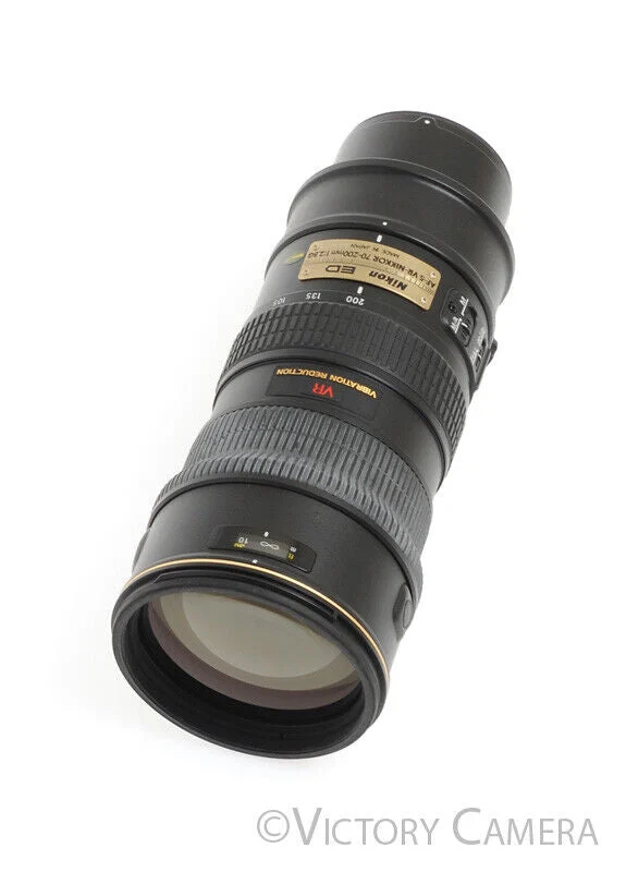 Nikon AF-S Nikkor 70-200mm f2.8 G ED VR Telephoto Zoom Lens -Clean w/ Shade- [EXC+]