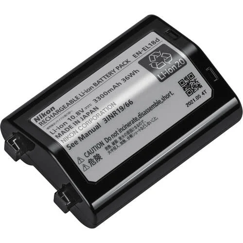 Nikon battery EN-EL18d (uses MH-33 battery charger)