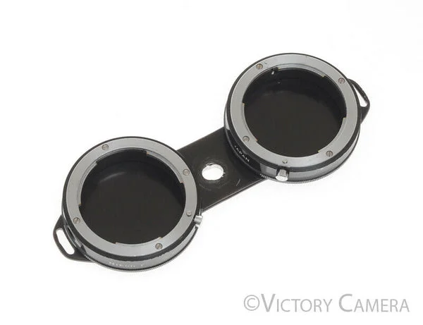 Nikon E2 Mount Two F Lenses to Bottom of Camera Homemade Adapter [EXC-]