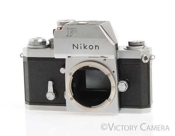 Nikon F Chrome 35mm Film SLR Camera Body -No Meter- [EXC-]