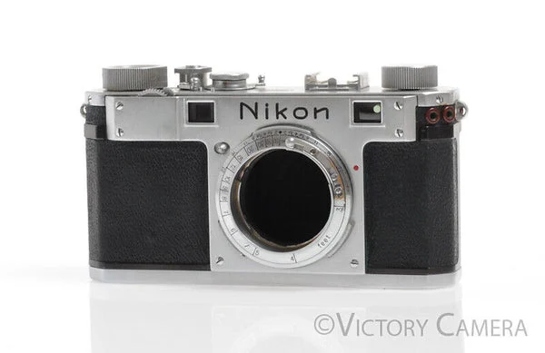 Nikon M Red Synched Chrome 35mm Rangefinder Camera Body -Read- [AS-IS]