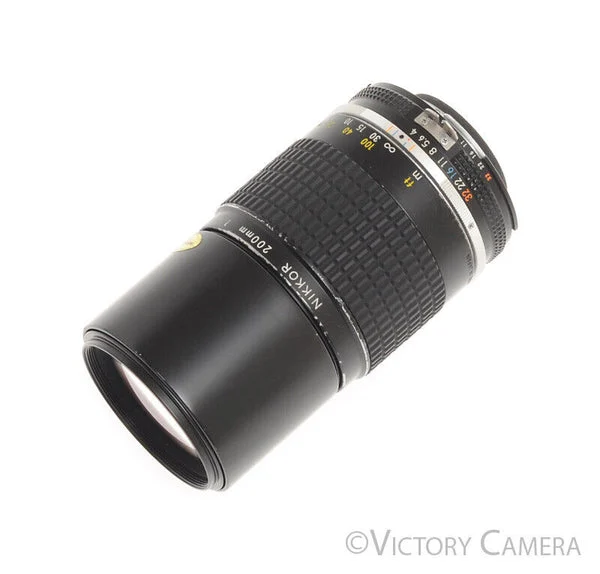 Nikon Nikkor 200mm f4 AI-S Manual Focus Telephoto Prime Lens -Read- [GOOD]