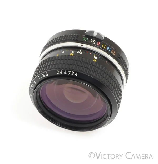 Nikon Nikkor 28mm f3.5 Late Non-AI Wide Angle Prime Lens [EXC]