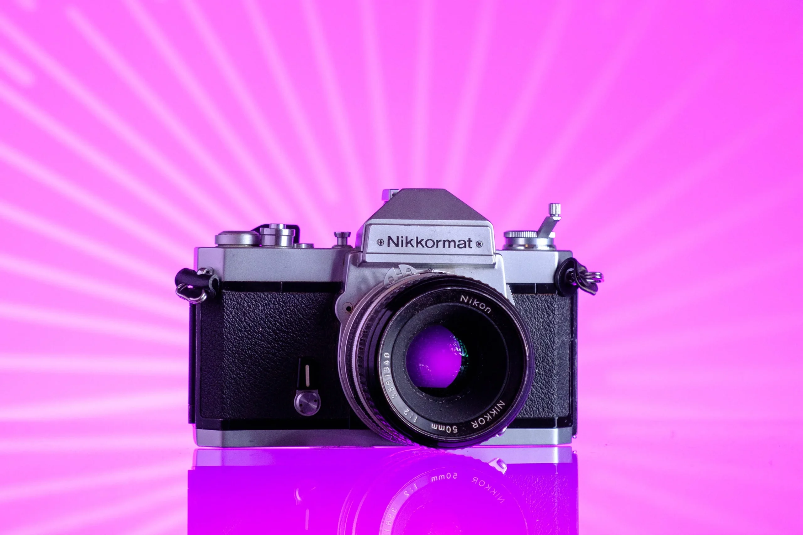 Nikon NIkkormat 35mm SLR Film Camera + Nikon 50mm F/2 Lens
