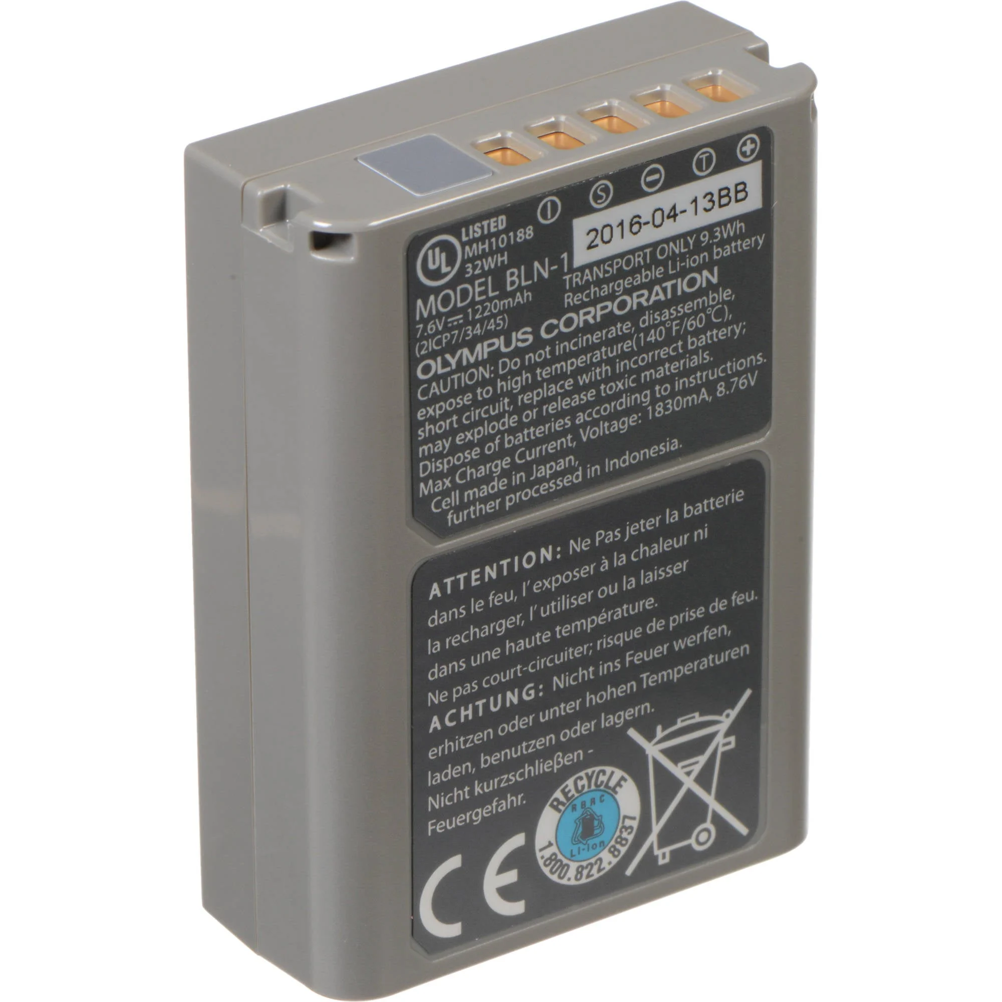 Olympus BLN-1 Lithium-Ion Rechargeable Battery (7.6V/1220M)