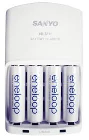 Panasonic Eneloop AA Rechargeable Ni-MH Batteries with Charger - Pack of 4