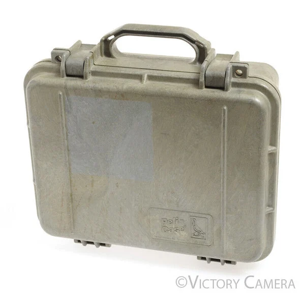 Pelican Peli-Case 13" x 10" x 6" Grey/Green Hard Plastic Camera Case [EXC-]