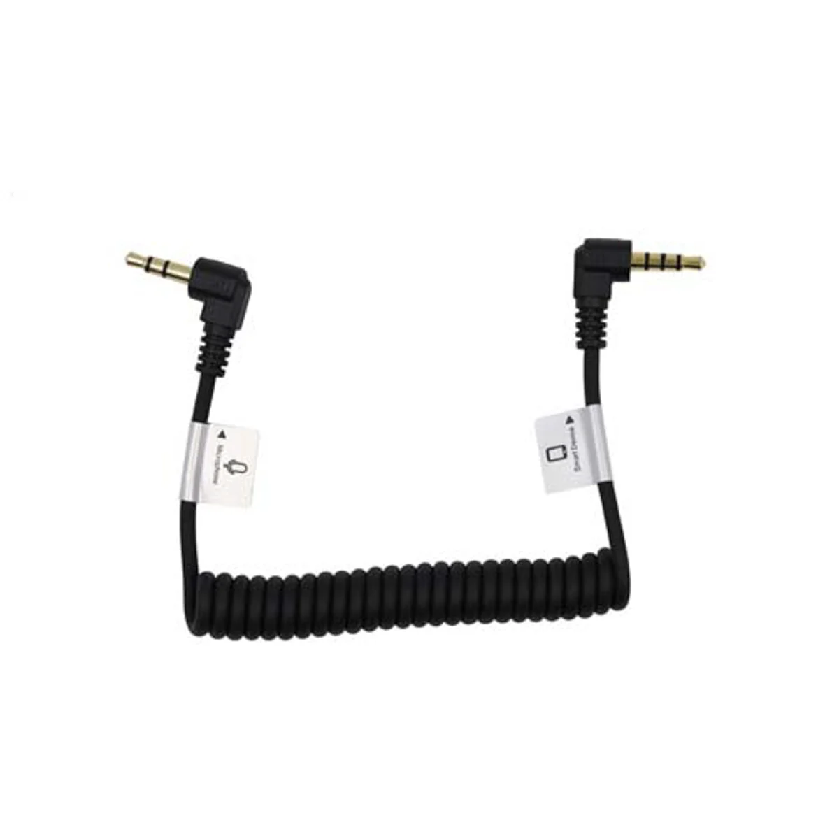 ProMaster Audio Cable 3.5mm TRRS male Rt-Ang – 3.5mm TRS male Rt-Ang – 8 1/2″