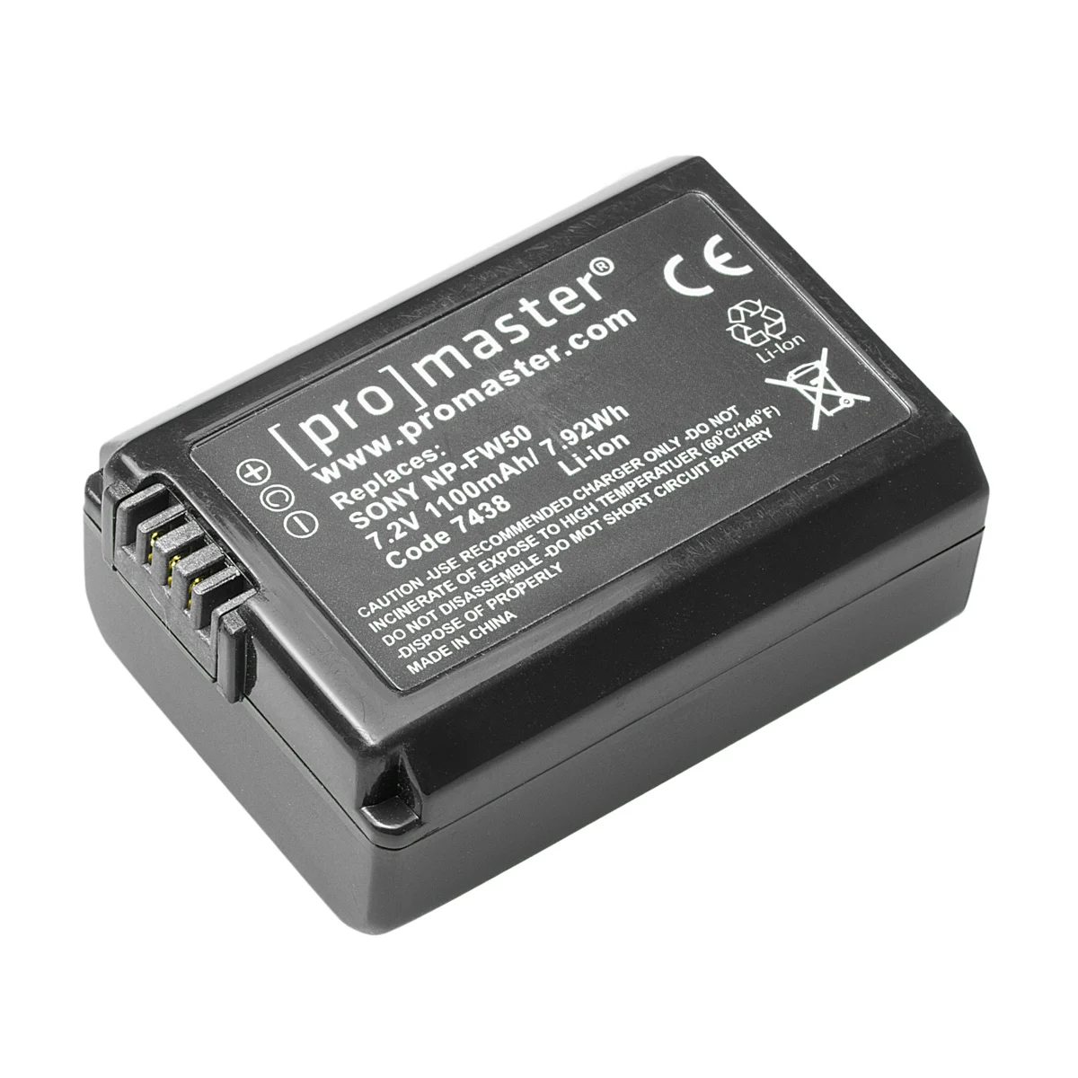 ProMaster NP-FW50 Sony Lithium Ion 7.2V 1100mAh