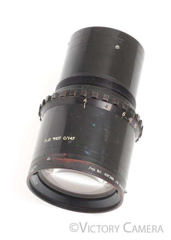 Rank Taylor Hobson 12" f4 British Anastigmat Aerial Prime Lens -Read, Fungus- [BAR]