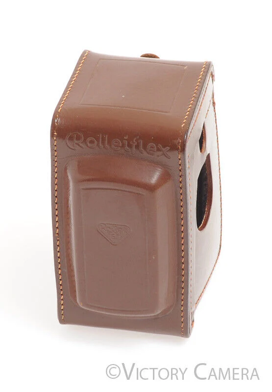 Rare Baby Rollei Brown Leather Ever Ready Case -Cool, Needs Seam Repair- [Good]