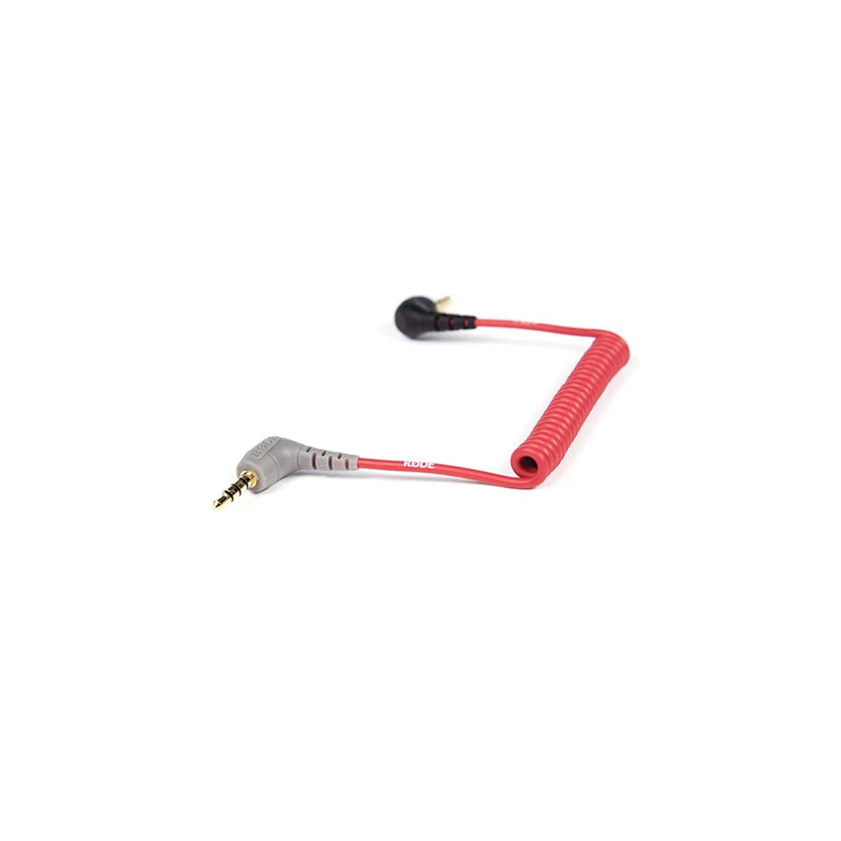 RODE SC7 3.5mm Right-Angle TRS to 3.5mm Right-Angle TRRS Coiled Adapter Cable