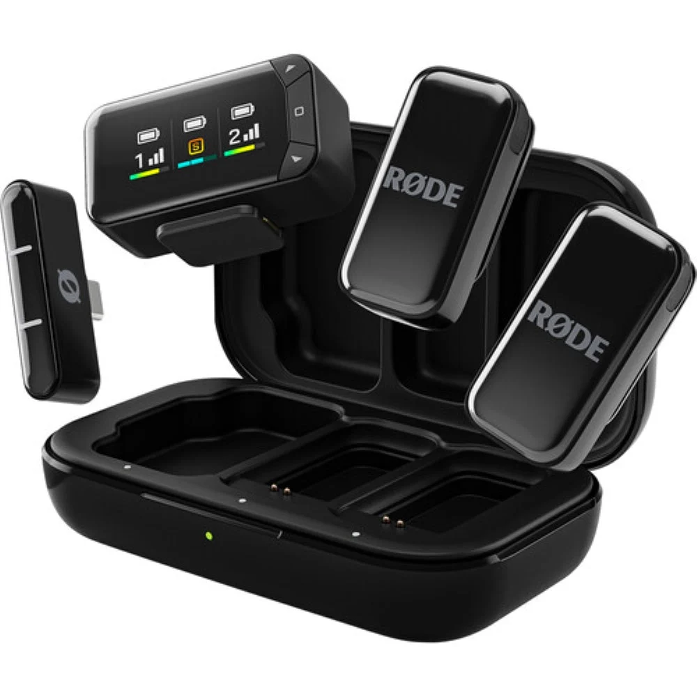 RODE Wireless Micro 2-Person Ultracompact Wireless Microphone Pro System for Cameras and Mobile Devices (2.4 GHz)