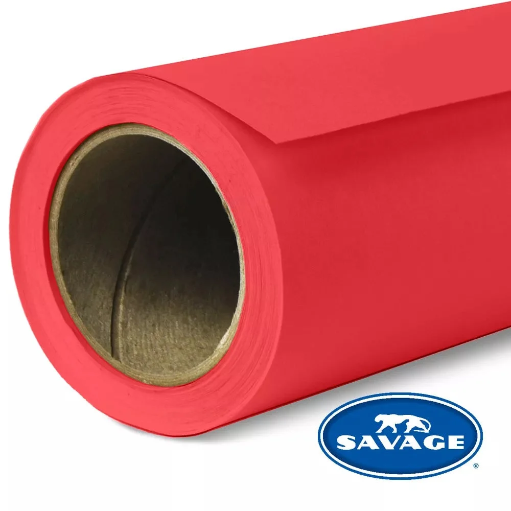 Savage Seamless Background Paper - #08 Primary Red - 53" x 12yd