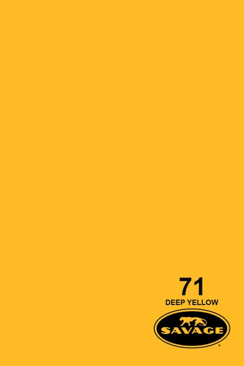 Savage Widetone Background Paper 107 Inch x 12 Yard Roll - #71 Deep Yellow