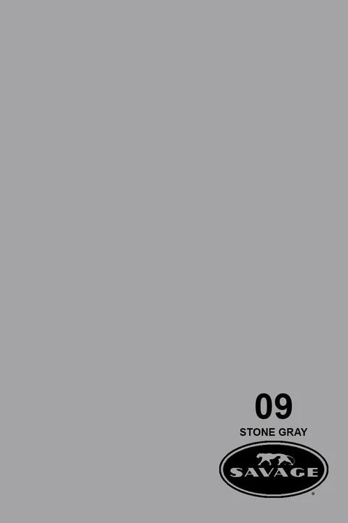 Savage Widetone Background Paper 53 Inch x 12 Yard Roll - #09 Stone Gray