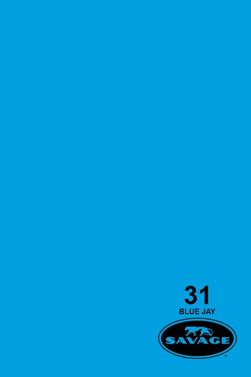 Savage Widetone Background Paper 53 Inch x 12 Yard Roll - #31 Blue Jay