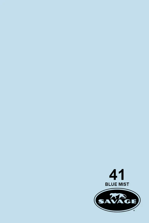 Savage Widetone Background Paper 86 Inch x 12 Yard Roll - #41 Blue Mist