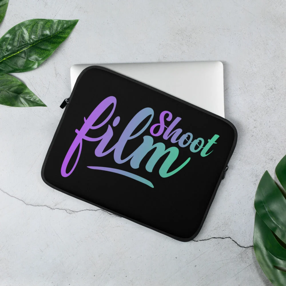 Shoot Film Color Cursive Laptop Sleeve