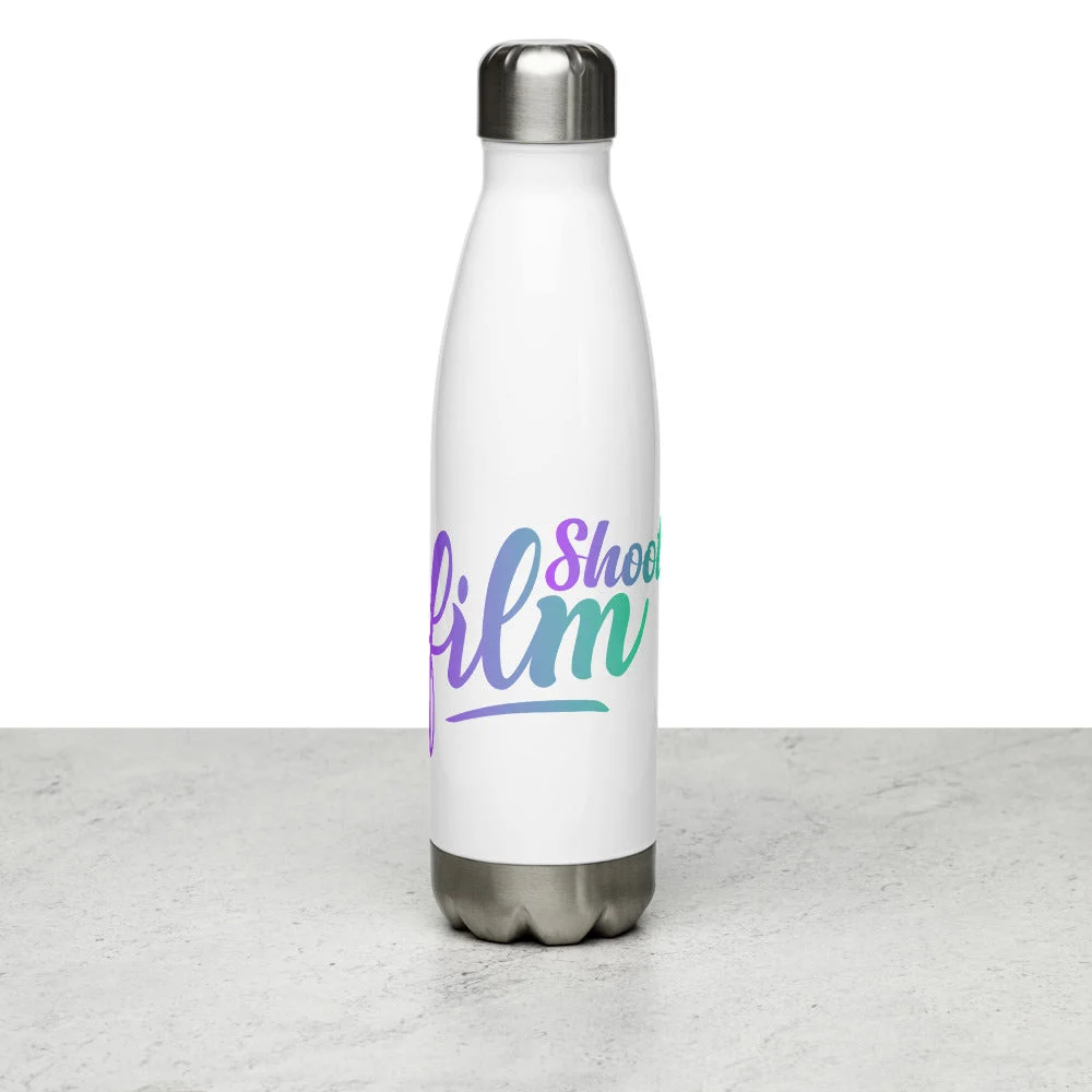 Shoot Film Color Cursive Stainless Steel Water Bottle