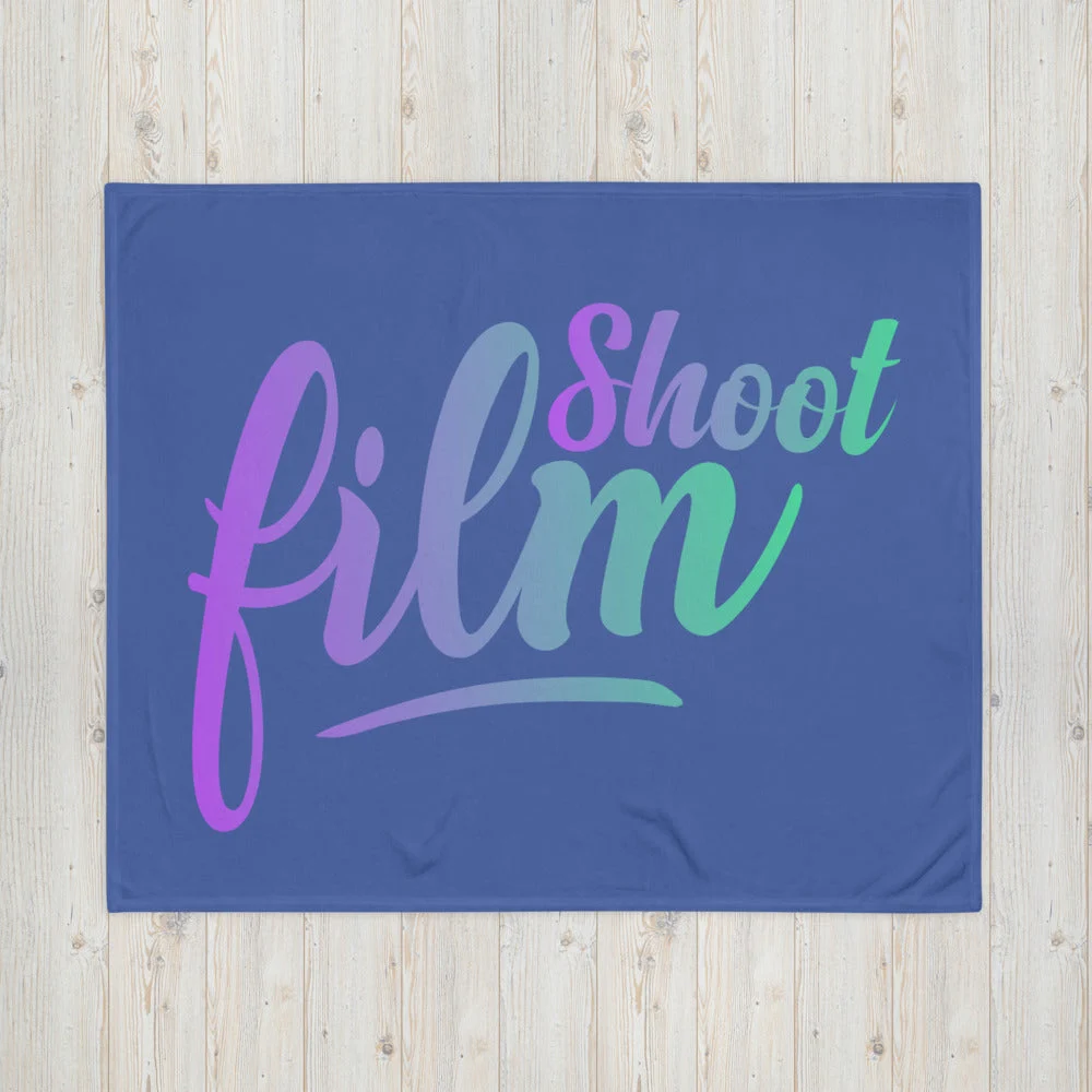Shoot Film Color Cursive Throw Blanket