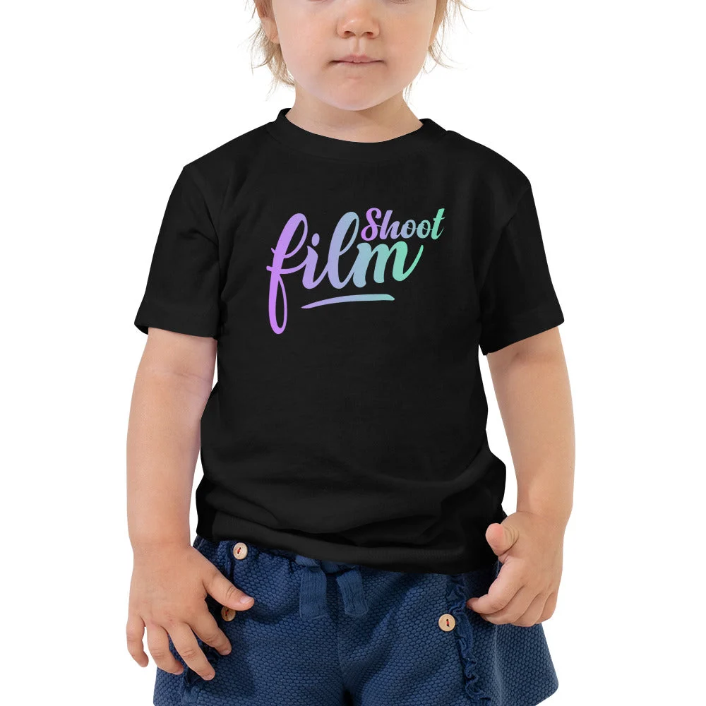 Shoot Film Color Cursive Toddler Short Sleeve Tee