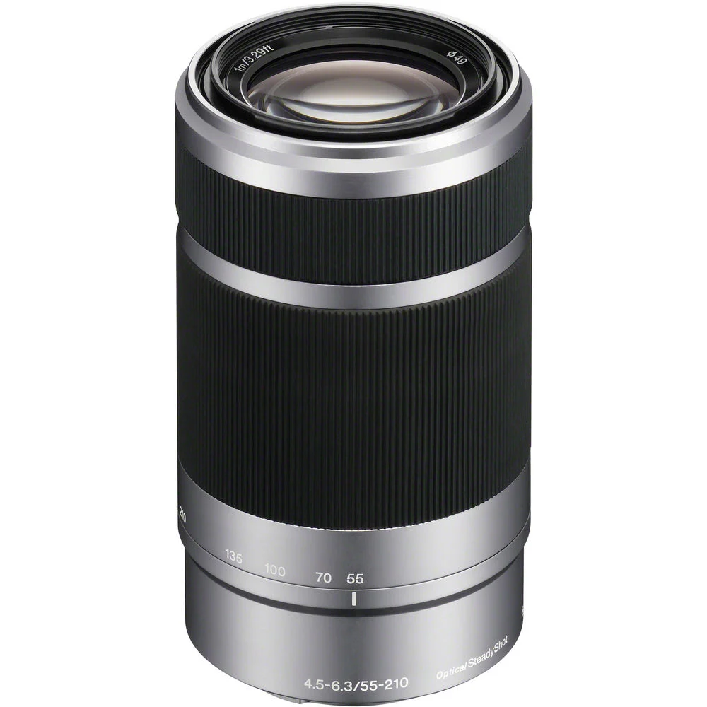 Sony E 55-210mm f/4.5-6.3 OSS Lens Silver