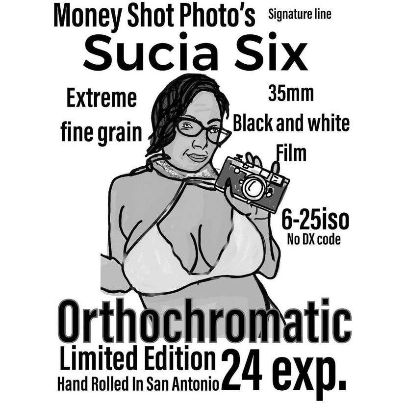 Sucia Six Orthochromatic ISO 6-25 24 Exp - B&W 35mm- Limited Edition by @eriksfilmfridge