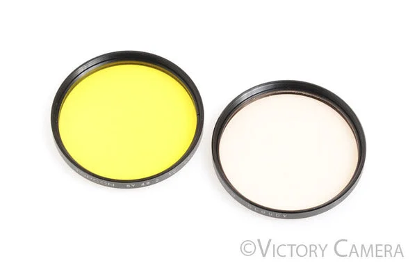 Topcon 62mm SY 48-2 Y2 1.5x Yellow and Cloudy Filters -Nice- [EXC]