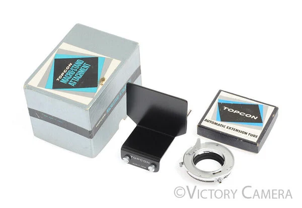 Topcon Macro Stand Attachment and Automatic Extension Tube -Clean in Boxes- [MINT-]