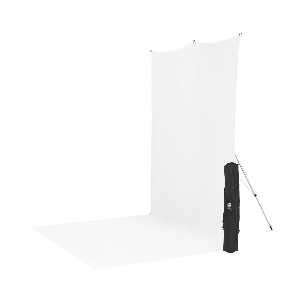 Westcott X-Drop Wrinkle-Resistant Sweep Backdrop Kit, 5' x 12' - High-Key White
