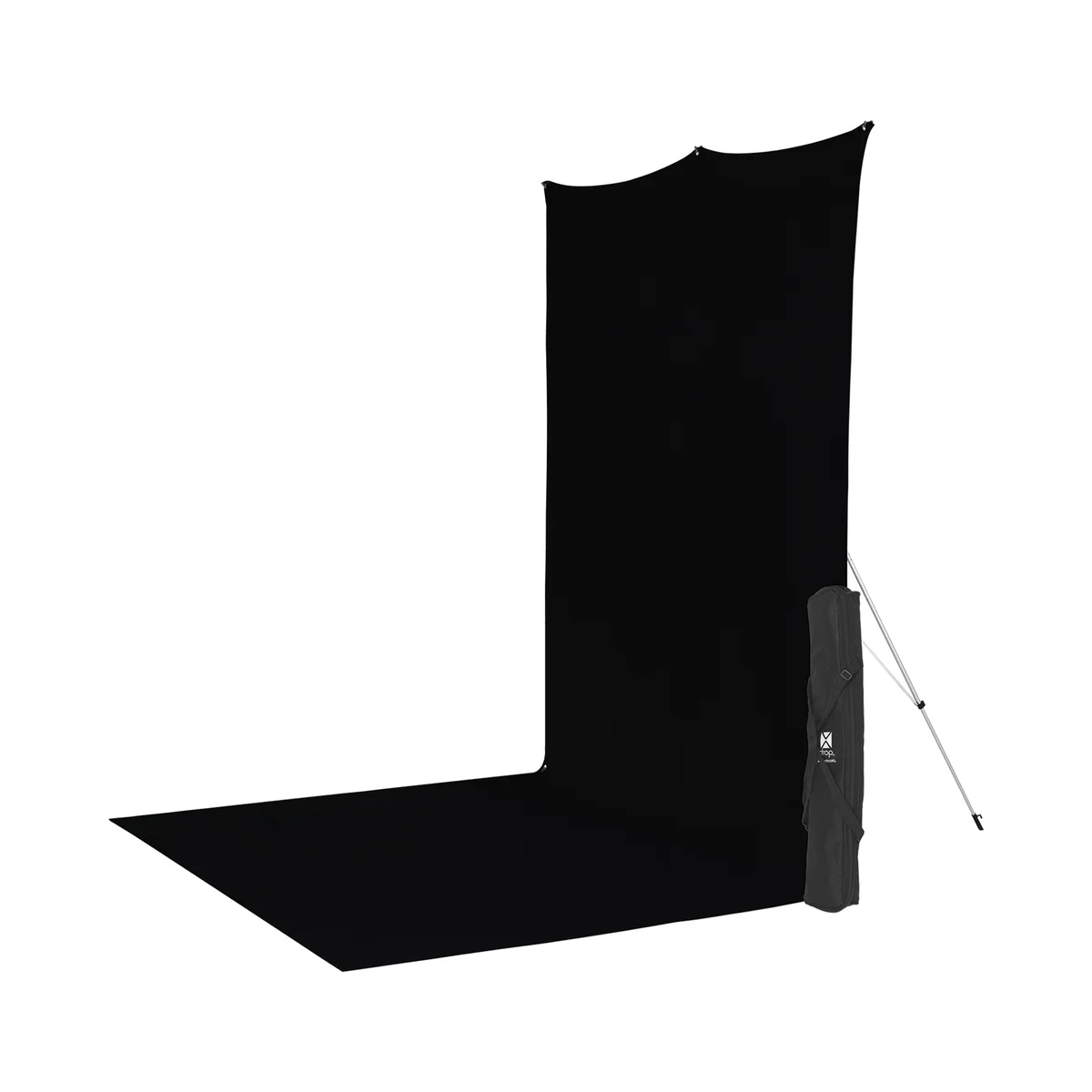 Westcott X-Drop Wrinkle-Resistant Sweep Backdrop Kit, 5' x 12' - Rich Black